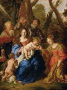 SANDRART, Joachim von Mystische Verlobung der Hl. Katharina und die Hll oil painting reproduction